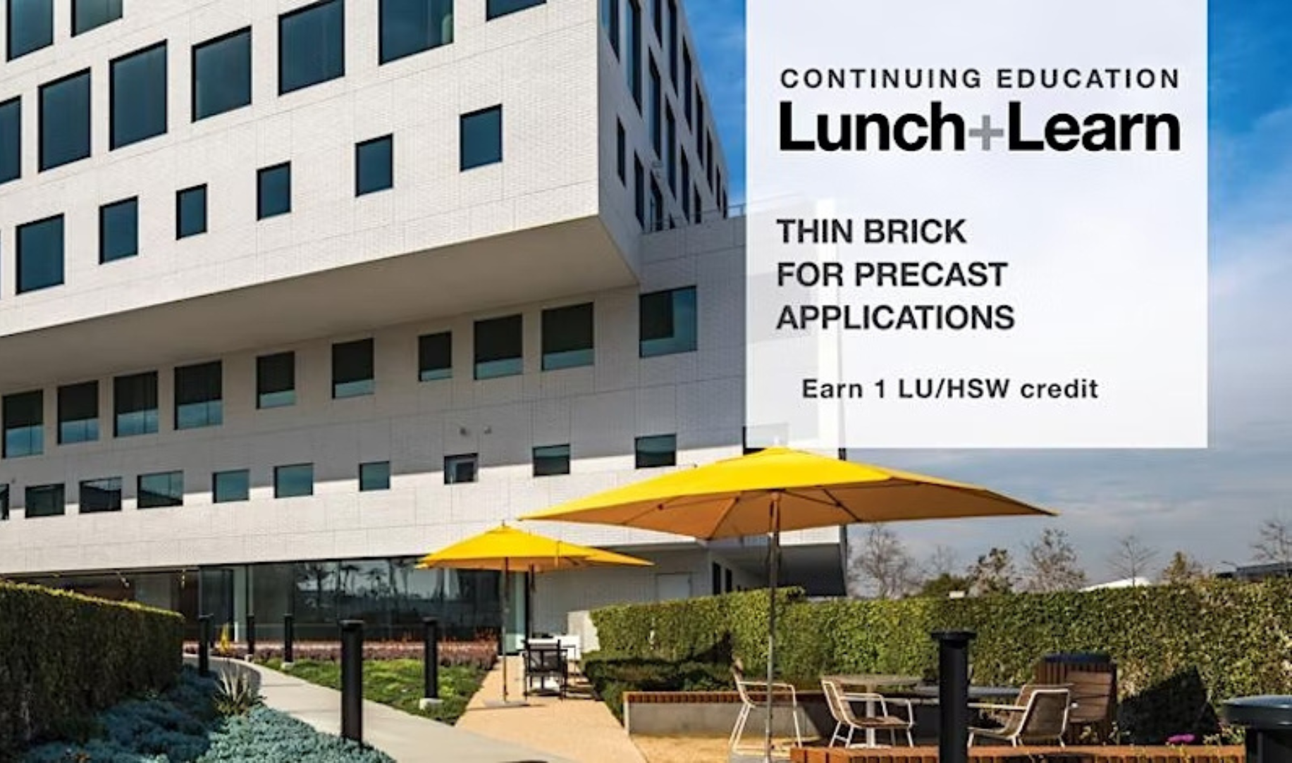 Lunch+Learn: Thin Brick for Precast Applications [NYC] | Glen-Gery