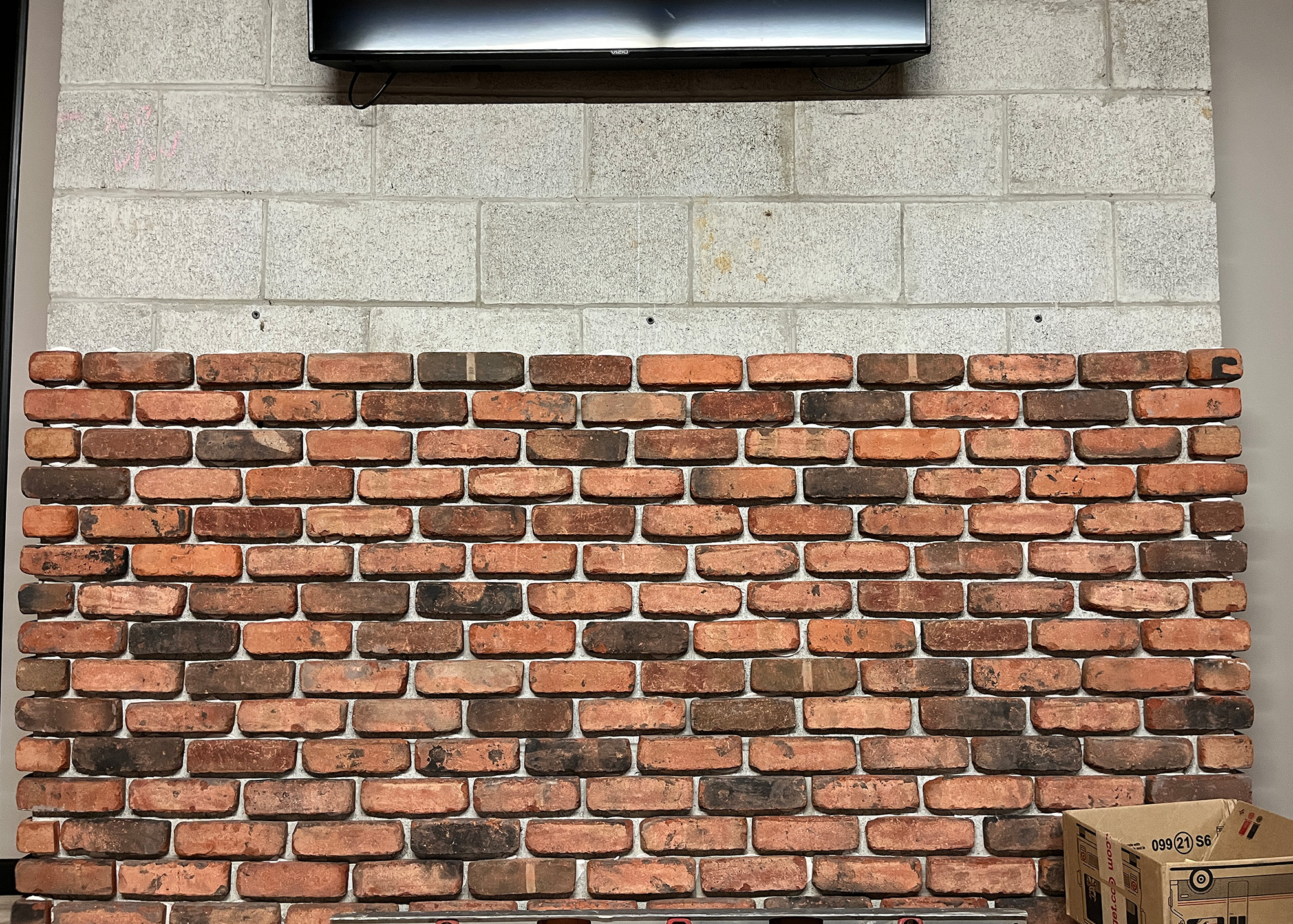 diy thin brick veneer wall