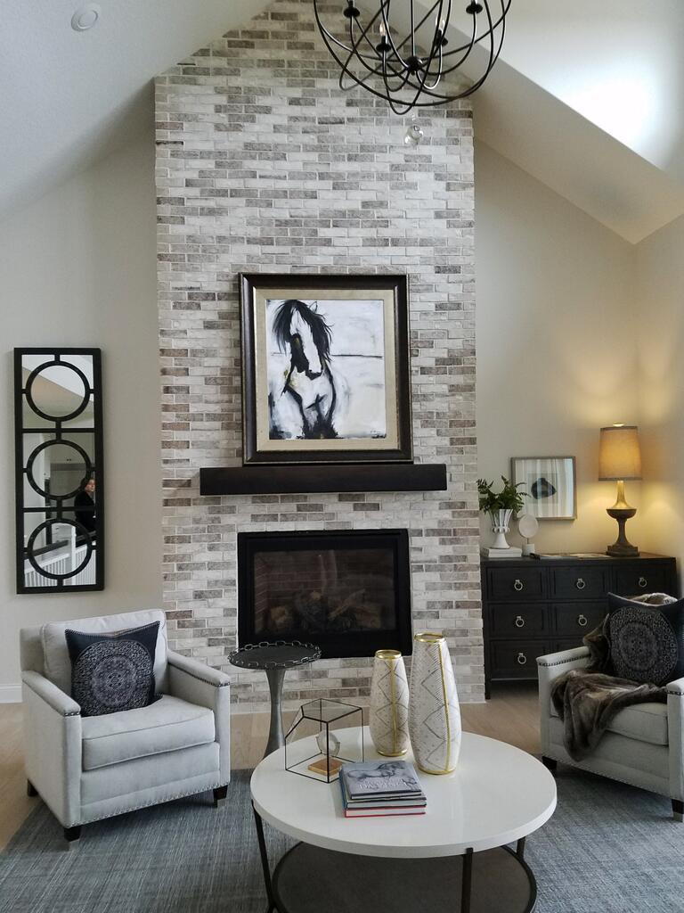 Brick Fireplace with Silverbrook