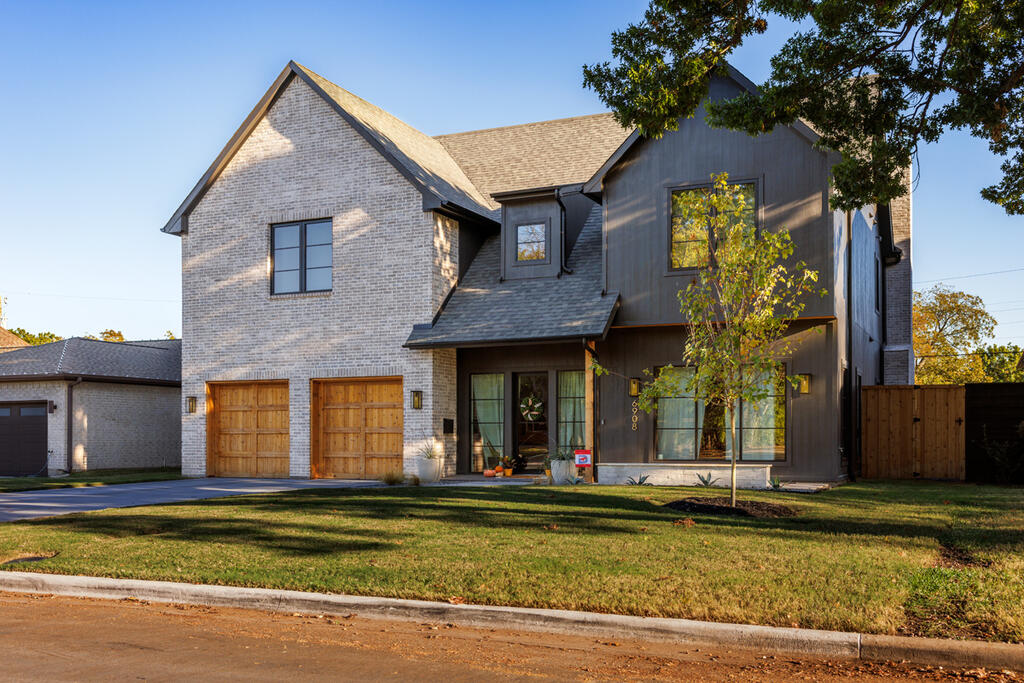 Brick Home with Antique White