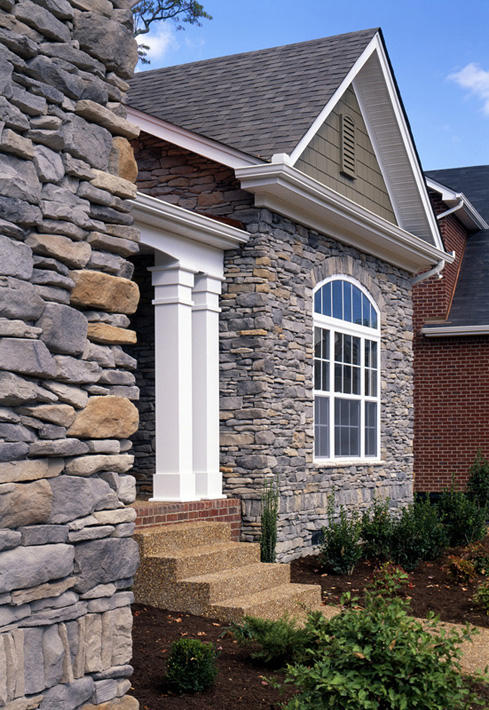 Stone Home with Kentucky Gray Ledgestone